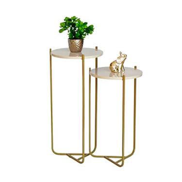 Imagem de MESA LATERAL VENEZA DOURADA 350 X 650MM (6001OFF/OFF/D)