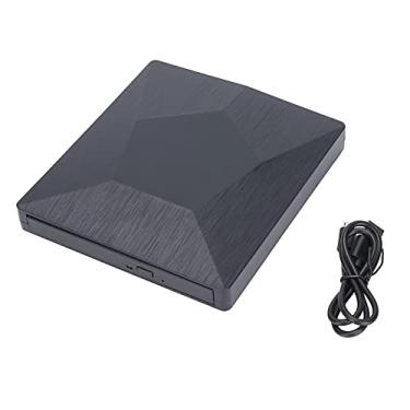 Imagem de Leitor de DVD, USB 3.0 + leitor de DVD/CD com interface dupla tipo C, USB 3.0, unidade óptica externa, unidade de DVD externa, compatibilidade inteligente para laptop para desktop (preto)