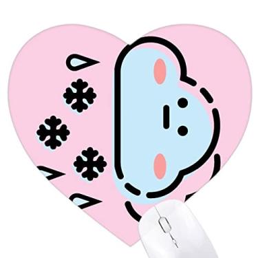 Imagem de Mousepad Animation Rain Overcast Heart Tapete de borracha para escritório