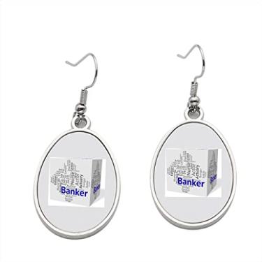 Imagem de Brinco Banker Job indica carreira financeira e ocupação – Brincos pendentes para meninas – Presente de festa de aniversário dos namorados