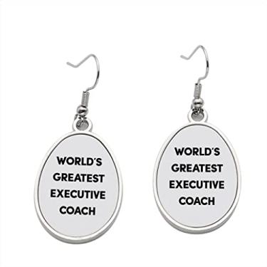 Imagem de Brinco World's Greatest Executive Coach – Brincos pendentes para meninas – Presente de festa de aniversário dos namorados, Metal, Sem pedras preciosas