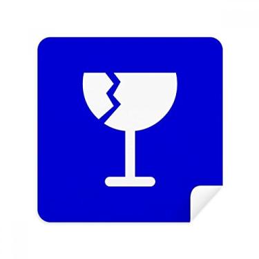 Imagem de Tecido de camurça azul frágil quadrado aviso óculos pano pano pano pano pano pano pano embalagem com 2