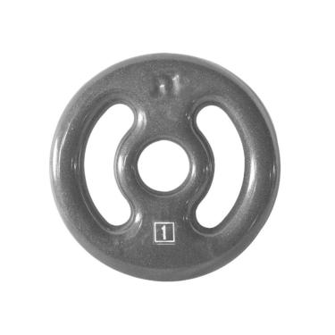 Imagem de Anilha de Ferro Fundido Emborrachada Fitness Academia 1Kg