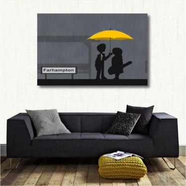 Imagem de Quadro decorativo HIMYM Yellow Umbrella - Tela em Tecido
