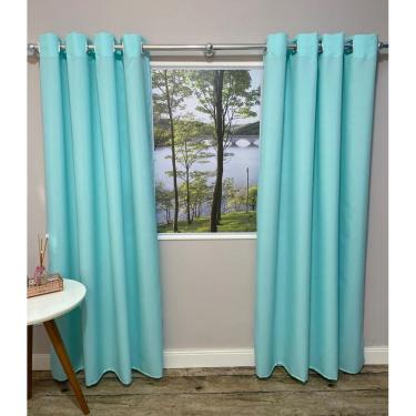 Imagem de Cortina Tecido Oxford Verde-Água 300X230 Fabritex Enxovais