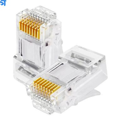Imagem de Plug Conector Modular RJ 45 CAT-5e Wurth Pacote com 100 (  Kit)