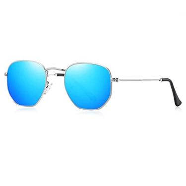 Imagem de Óculos de Sol Masculino BARCUR Clássico Retro Hexágono Metal Frame Proteção uv400 Óculo...