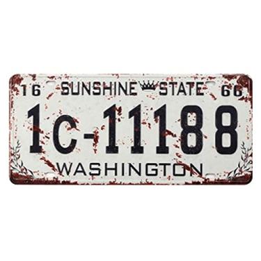 Imagem de Placa de Carro Decor em Madeira State Route - Washington