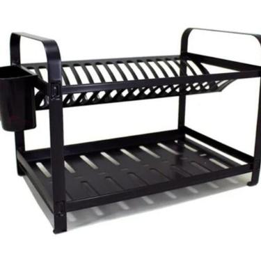 Imagem de Escorredor 16 Pratos Inox Não Enferruja Preto Oferta