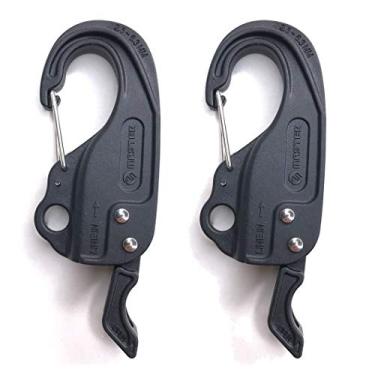 Imagem de 2 peças, tigre de corda com controle de uma mão para amarrar a câmera com clipe de mosquetão