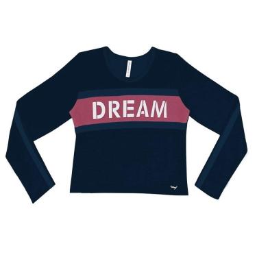 Imagem de Blusa Feminina Juvenil Teen Cropped Manga Longa Em Moletinho Dream Nº 12 Ao 18