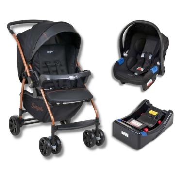 Imagem de Carrinho Rio K Preto/Cobre + Cadeira Touring X + Base - Burigotto