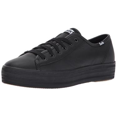 Imagem de Keds Couro triplo feminino preto, Preto/preto, 6.5