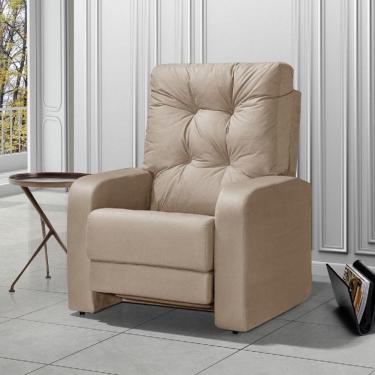 Imagem de Poltrona Reclinável do Papai em Suede Nabas Bege