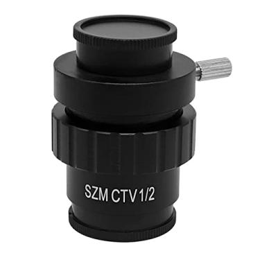 Imagem de Slides de microscópio de laboratório SZMC TV1/2 TV1/3 adaptador CTV 0,5X 0,35X 1X adaptador para acessórios de microscópio estéreo trinocular peças de microscópio (cor: SZMCTV 12)