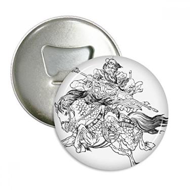 Imagem de Emblema Multifuncional Masterpiece The Romance Three Kingdoms Abridor de Garrafas Ímã de Geladeira