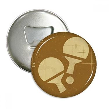 Imagem de Tênis de mesa esporte ilustração padrão abridor de garrafa ímã de geladeira emblema multifuncional