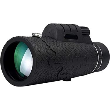 Imagem de Telescópios portáteis para adultos, crianças e iniciantes, telescópios para astronomia, à prova d'água 60x60 com zoom HD View, telescópio portátil com lente óptica monocular, preto, tamanho