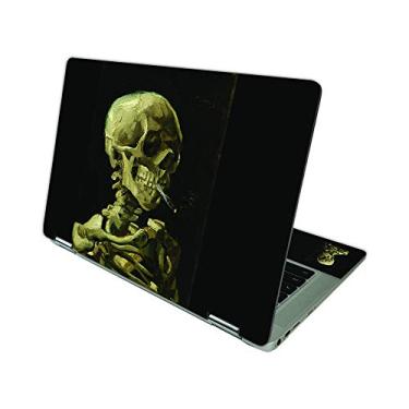 Imagem de Película MightySkins compatível com HP Chromebook x360 14 (2021) - Caveira com cigarro | Capa protetora de vinil, durável e exclusiva | Fácil de aplicar | Feito nos EUA
