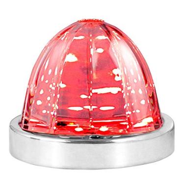 Imagem de GG Grand General 81943 Vermelho/Transparente Clássico Suporte de Superfície Melancia 18 LED Turn/Marker Light com Bisel de Aço Inoxidável