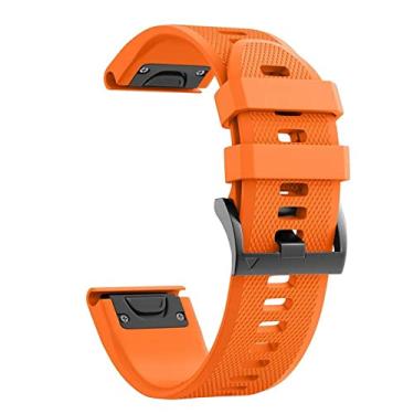 Imagem de DFAMIN 22 26MM Pulseira de relógio para Garmin Fenix 7X 7 5 5X 3HR 6X 6 Pro 935 Smart Watch de liberação rápida silicone Easyfit pulseira Correa (Cor: Laranja, Tamanho: 26mm Fenix 7X)