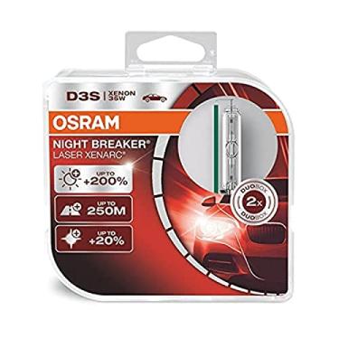 Imagem de OSRAM XENARC Night Breaker Laser D3S, 200% mais brilho, lâmpadas de xenon HID, lâmpadas de descarga, 66340XNL-HCB (twin)
