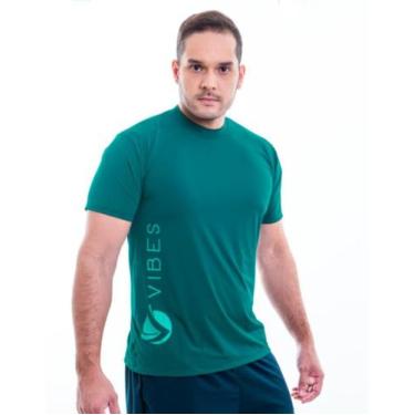 Imagem de Camiseta Masculina Verde Escuro Com Proteção Uv50 - Vibes