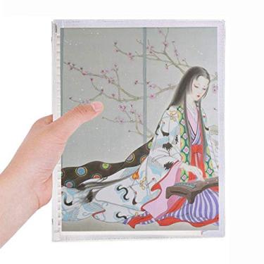 Imagem de Caderno de pintura chinesa de flor de ameixa com folhas soltas para diário recarregável