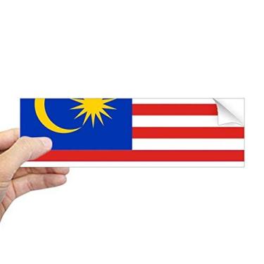 Imagem de DIYthinker Adesivo retangular de para-choque com a bandeira nacional da Malásia para notebook e janela