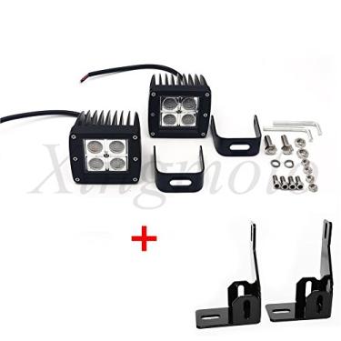 Imagem de NBX- 2 lâmpadas de neblina LED Cree com suportes de montagem para compatível com Ford F-250 F-350 F-450 Duty 99-16
