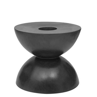 Imagem de Mesa De Centro Ø 55 X 48 Cm Com Suporte Para Vaso Antique Preto Vasart Mesa Antique Preto 55x48cm