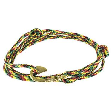 Imagem de West Coast Paracord — Pulseiras masculinas ajustáveis com âncora náutica e anzol – Disponível em uma variedade de acabamentos e cores – Feito de corda de nylon