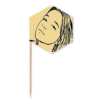 Imagem de Simple Occident Vogue Frail Retrato Bandeiras Palitos de Cupcakes Festa Celebração