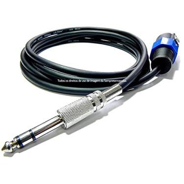 Imagem de Cabo de Áudio Blindado Speakon Macho P10 Estéreo Profissional 1 Metro