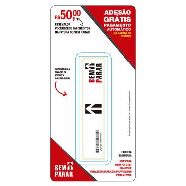 Imagem de Etiqueta Eletrônica Sem Parar com R$ 50 de Crédito