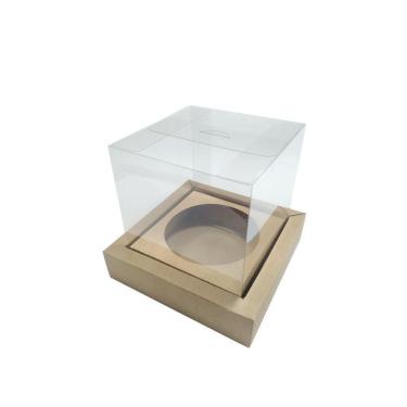 Imagem de Caixa Para Panetone 250G Kraft Com Borda Kit 30Und