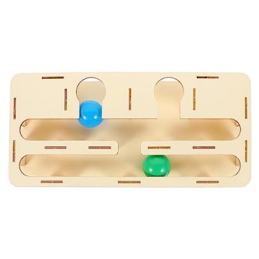 Imagem de Yustery 1 conjunto de brinquedo de pista de madeira para gato interativo de pista de gato brinquedo gatinho engraçado brinquedo de pista de brinquedo de gato