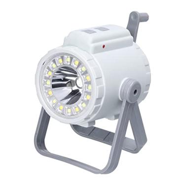 Imagem de JOYID Lâmpada de acampamento portátil Lâmpada de tenda Holofote SOS Lanterna 3 em 1 Luz de manivela Três temperaturas de cor Iluminação ajustável Brilho ajustável DC5V Tipo-C Porta de carregamento com