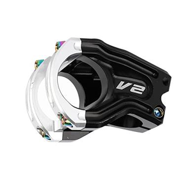 Imagem de BBxunsless Haste de bicicleta Downhill Plus ou Minus 10 graus off-road Downhill Torneira 28,6 * 31,8 mm Hastes de guidão para mountain bike/bicicleta de estrada (preto-prata)