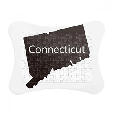 Imagem de Connectic America – Moldura de quebra-cabeça com contorno do mapa dos EUA