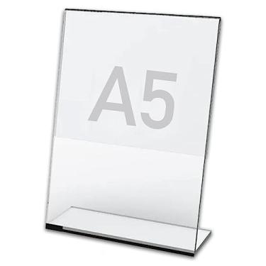 Imagem de Display Expositor A5 15x21cm Em L Ps Acrílico Mesa Balcão