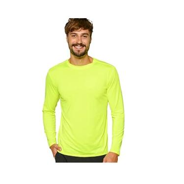 Imagem de Camiseta UV Protection Masculina UV50+ Tecido Ice Dry Fit, Controla Temperatura (BR, Alfa, M, Regular, VERDE FLUOR)