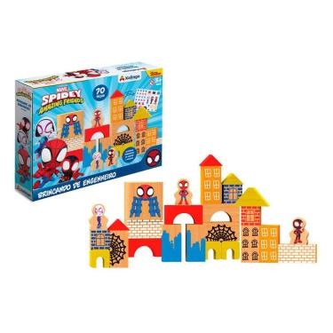 Imagem de  Brincando de Engenheiro Spidey 70 peças Xalingo