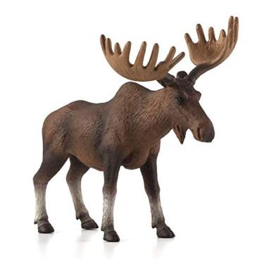 Imagem de MOJO Alce Europeu (Alce) Realista Internacional Vida Selvagem Toy Réplica Mão Pintada Estatueta