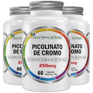 Imagem de KIT 3X Picolinato de Cromo 60 cápsulas - Flora Nativa