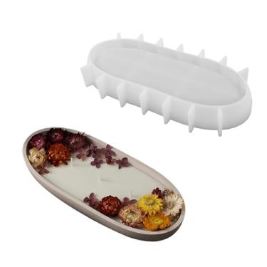 Imagem de HOOLIKUS Molde de silicone para frasco de vela, bandeja de armazenamento de cimento, vaso de vela de concreto, moldes de fabricação de tigelas de massa, ferramenta de fabricação de pote de resina de plantas suculentas (CCM024-1)