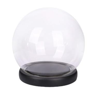 Imagem de Generic Cúpula de vidro Cloche Bell Jar Presentes do dia dos namorados para ele, micro paisagem casamento terrário mesa cúpula de vidro com base, 10cm