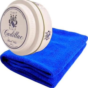 Imagem de Cera Carnaúba Hard Wax Brilho Espelhado 300g Cadillac + Pano Microfibra