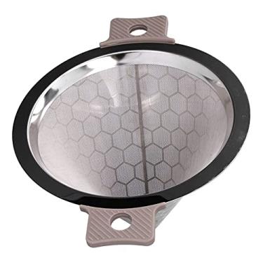 Imagem de Infusor de chá, coador de aço inoxidável antiqueimaduras, alça fácil de coar de chá, design de malha em forma de cone para uso doméstico para bar