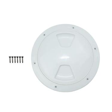 Imagem de Tampa de Inspeção Náutica Redonda Overboat 205mm Branca | Acesso Seguro em PVC Anti-UV para Barcos, Lanchas e Motorhomes